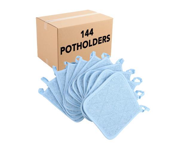 Arkwright Pot Holders for Kitchen - Heat Resistant Square Hot Pads Bulk Case of 144, Professional Grade Washable Cotton Coaster for Oven, Cooking.