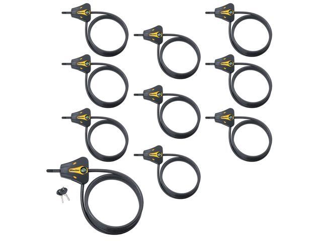 Keyed Alike Trail Camera Python Adjustable Cable Locks w/20 Keys, Model# 8419KA-10