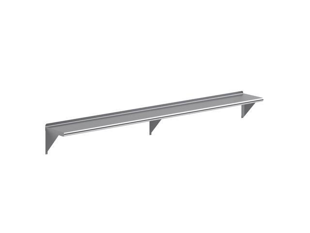 12 in. x 96 in. Stainless Steel Wall Shelf NSF Metal Shelving Garage, Laundry, Storage, Utility Room Restaurant, Commercial Kitchen