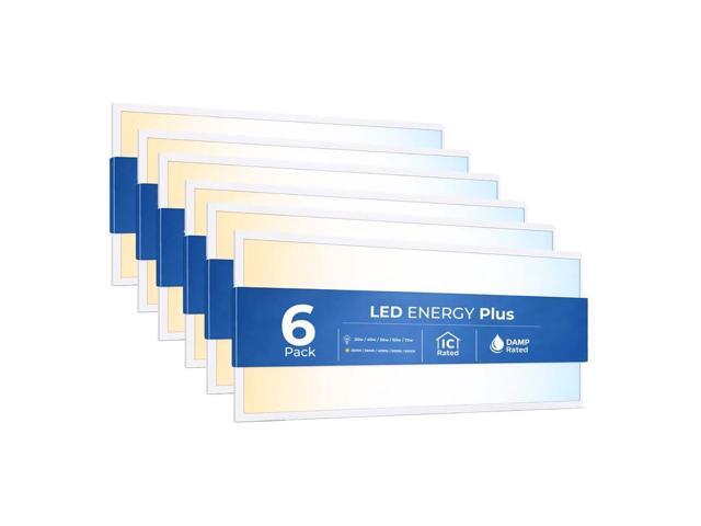 6Pack LED 2x4 Panel Light 72W Dimmable ETL DLC