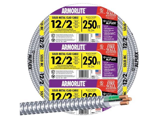 68580055 250 ft 12/2 solid CU MC Lite Cable, Aluminum