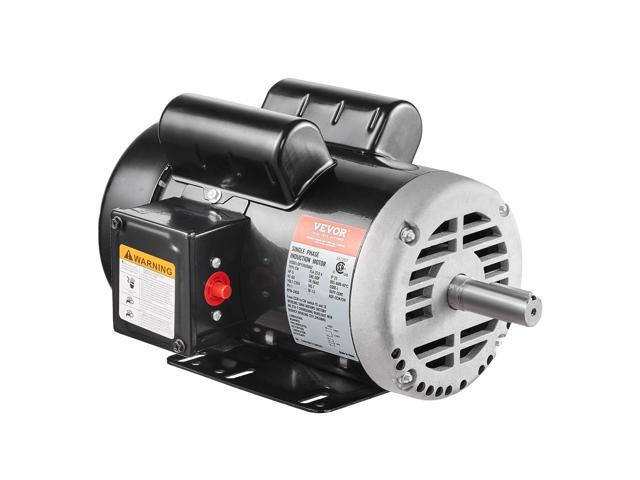 5HP Air Compressor Electric Motor, 230V 25 Amps, 56HZ Frame 3450RPM, 7/8' Keyed Shaft, 2.25' Shaft Length, Single Phase, CCW/CW (Factory Setting is...