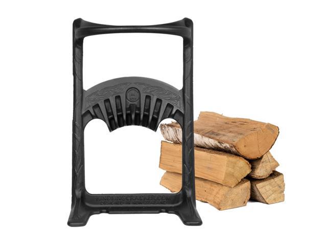 King XL Firewood Kindling Splitter Extra-Large Cast Iron Wood Splitting Wedge, 9' Safety Ring, Extra Large 17' Height, No Axe Needed, Made in...