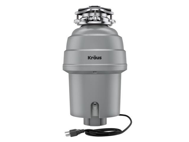 WasteGuard High-Speed 1 HP Continuous Feed Ultra-Quiet Motor Garbage Disposal with Power Cord and Flange Included and Universal Mount, KWD200-100MGR