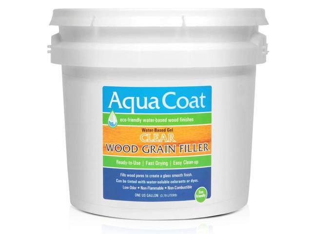 Aqua Coat Water-Based Clear Wood Grain Filler Gel, Fast-Drying, Low Odor, Low VOC, Sandable, Stainable & Paintable, Easy Water Cleanup, Glossy...