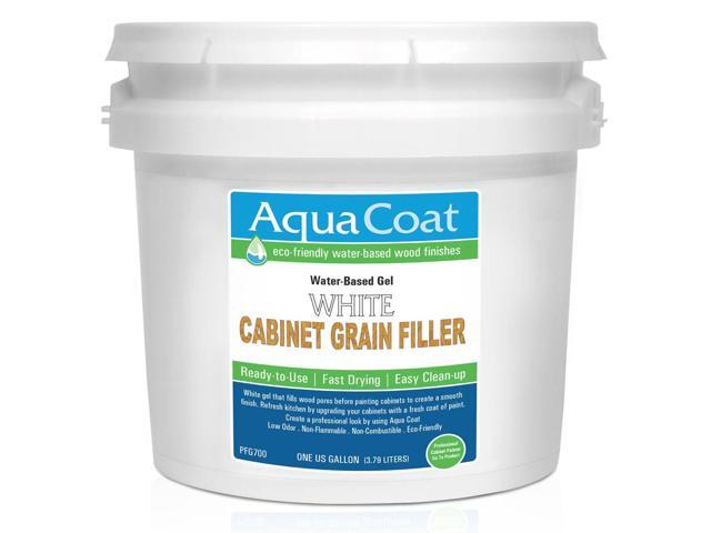 Aqua Coat Water-Based White Cabinet Wood Grain Filler Gel Fast Drying, Low Odor White Wood Filler, Sandable & Paintable for Interior & Exterior.