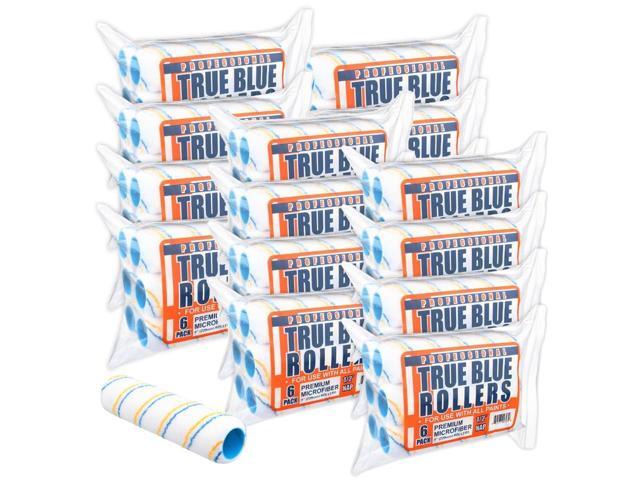 True Blue 9' Professional Paint Roller Covers, 9 Inch, Best for All Types of Painting Surfaces, Refill Bulk Pack (96, 1/2' Nap)