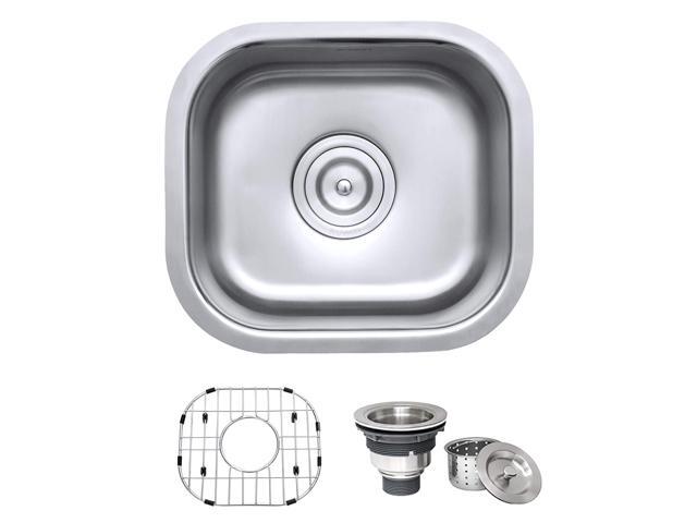 13' by 15' Inch RVM4136 Undermount Bar Sink - 16 Gauge Stainless Steel Kitchen Sink Single Bowl with Brushed Finish hides scratches, Easy-to-Clean.