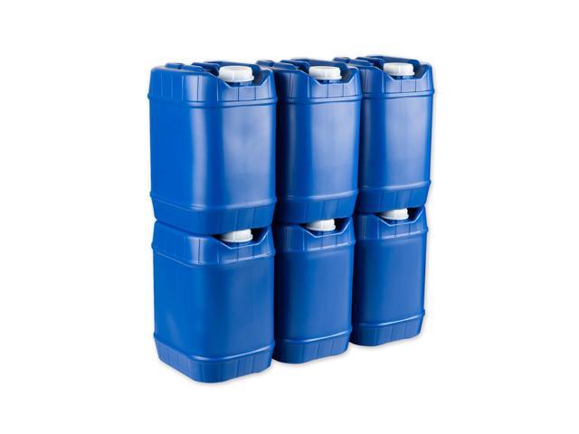 5-Gallon Stackable Water Storage Containers, Emergency Water Storage for Camping and Disaster Preparedness, 30 Gallons