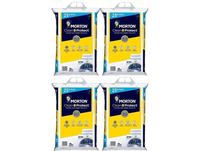 Morton Salt Clean and Protect Water Softener Salt Pellets, 25 LBs Bag (Pack-4)