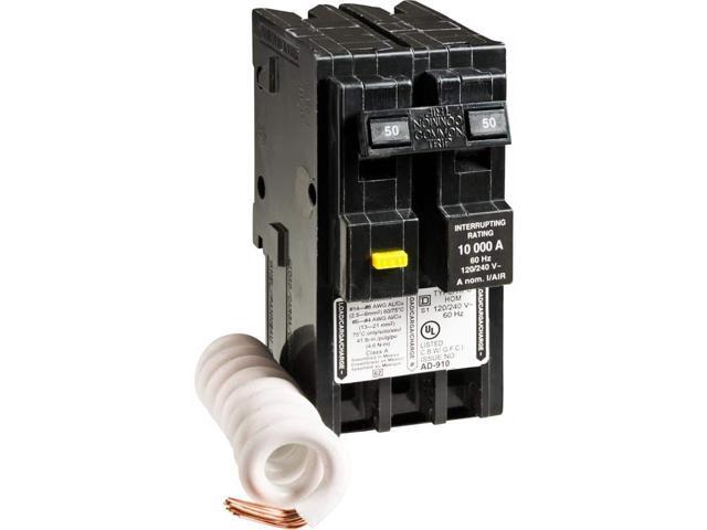 50 Amp HOM250GFIC Two Pole GFCI Circuit Breaker for Square D Homeline