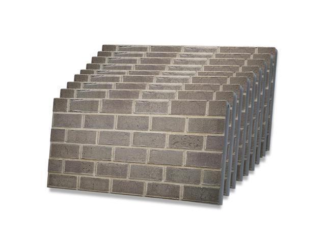 3D Faux Brick Wall Panels Lightweight Styrofoam Cladding for Interior & Exterior Use DIY Decorative Panels 9 Pack (40'x20') Ideal for Living.