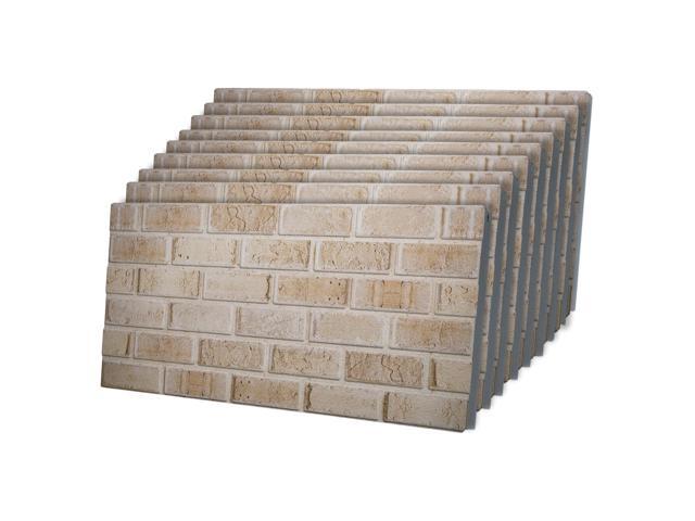 3D Faux Brick Wall Panels Lightweight Styrofoam Cladding for Interior & Exterior Use DIY Decorative Panels 9 Pack (40'x20') Ideal for Living.