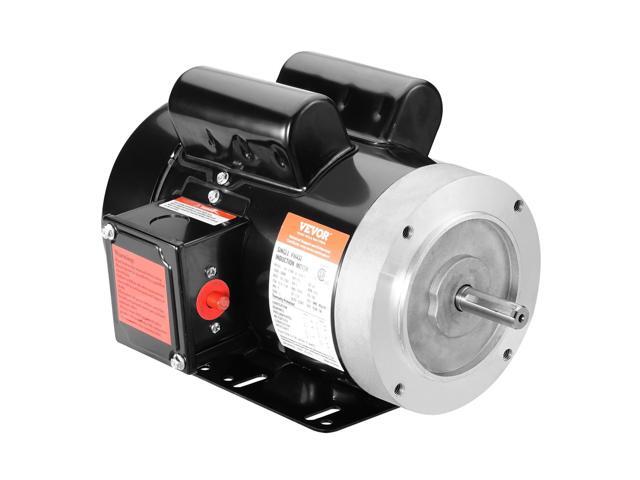 1.5HP Electric Motor 1725 RPM, AC 115V/230V, 56C Frame, Air Compressor Motor Single Phase, 5/8' Keyed Shaft, CW/CCW R