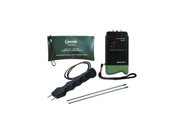Pin Wood Moisture Meter, Digital Moisture Detector for Lumber Drywall Firewood Masonry Woodworking Plaster Floor - mini-Ligno D/C, Electrode E14M,...