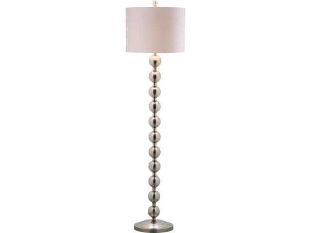 Lighting Collection Reflections Modern Farmhouse Stacked Ball Nickel 59-inch Living Room Bedroom Home Office Standing Floor Lamp (LED Bulb Included)