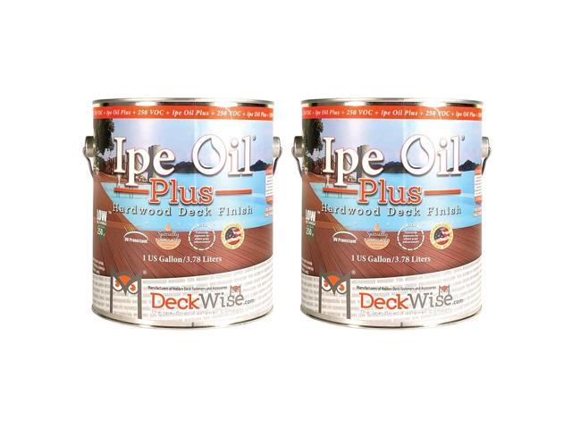 Ipe Oil Plus Hardwood Deck Semi-Transparent 100 VOC Natural Finish (Pack of 2, 1-Gallon Each)