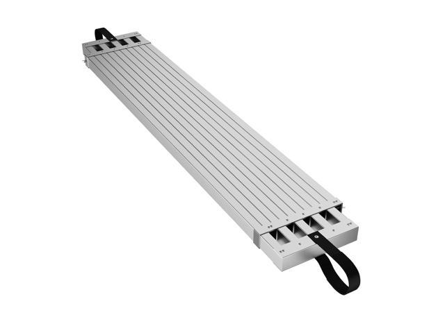 8-13ft Telescoping Plank, Aluminum Work Plank, 440 Lbs Load Capacity Extension Scaffolding Plank with Skid-Proof Platform Scaffold Ladder.
