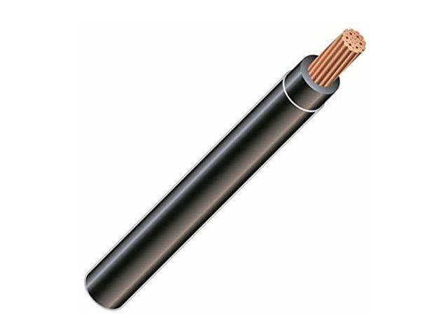 3 AWG 19-Stranded THHN Black Copper Building Wire (75ft cut)