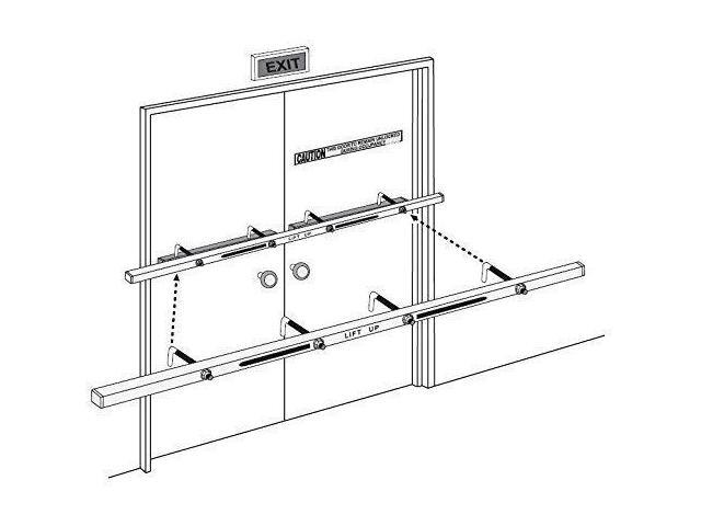 Exit Security Hook-On 72 Outswinging Door Bar