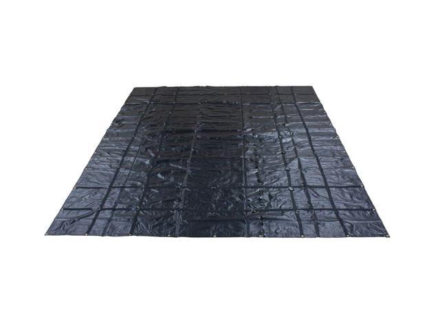 16' x 24' Flatbed Truck Tarps Heavy Duty 18oz Steel Tarp - Black