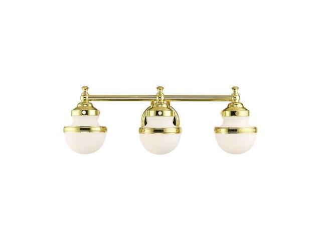 Lighting 3 Light Polished Brass Bath Vanity,5713-02