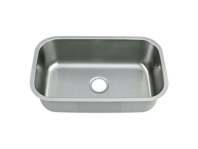 32 Inch Undermount Kitchen Sink 18 Gauge Stainless Steel Single Bowl Curved Shape Commercial Grade Satin Finish Sinks 32' x 18' x 9' (Sink Only)