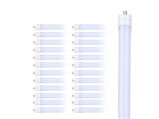 T8 T10 T12 8FT LED Light Bulbs, 45W 6000K Cold White, Single Pin Fa8 LED Tube Replacement for Fluorescent Fixtures, Frosted, Ballast Bypass,.