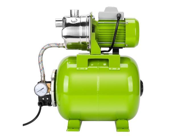 1.6HP Shallow Well Pump with Pressure Tank, 115V, Stainless Steel Irrigation, Automatic Water Booster Jet Pump for Home, Garden, and Lawn Use ...