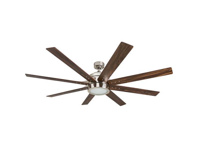 Ceiling Fans Xerxes Modern 62 Inch Ceiling Fan with Light, Remote Control Fan, LED Indoor Fan with 8 Blades, French Oak and Gray Oak Blade Finish.
