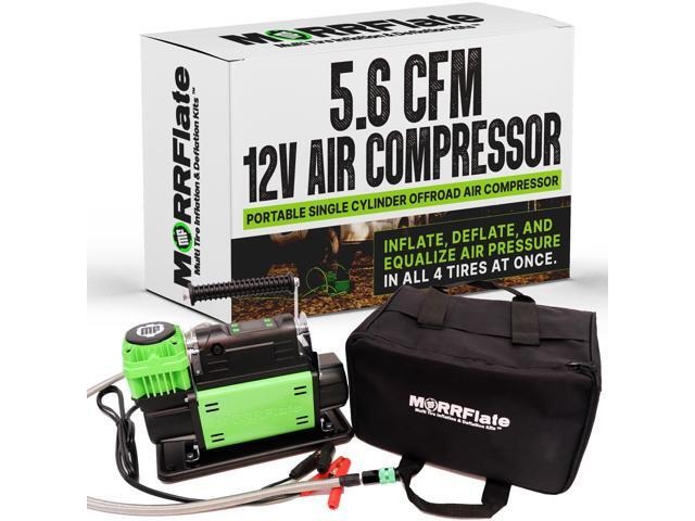 Air Compressor FiveSix PSI Pro With Auto Shut Off Mode Portable Single Cylinder 5.6 CFM 12V Offroad Air Compressor with 4FT Hose Set Your PSI...
