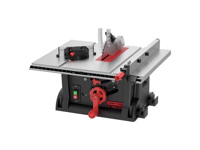 4600RPM Portable Table Saw 10 inch, 15Amp Tablesaw, 90°Cross Cut & 0-45°Cutting, Multifunctional Benchtop with 36T Blade for DIY, Furniture Making,...