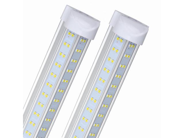 T8 LED Light Tube, 4FT 60W, 6500Lm, 6500K Cool White Clear Cover, 4FT Tube Light,Linkable Integrated Fixture,T8 LED Shop Light for...