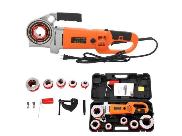 Electric Pipe Threader, 2300W Pipe Threading Machine Pipe Thread Cutting Tool Pipe Threading Kit with 6 Dies (2'', 1-1/2'', 1-1/4'', 1'', 3/4'',.