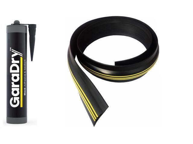 1 High Garage Door Threshold Seal Kit 8'3' Length Flexible PVC Complete Kit Includes 1 Adhesive