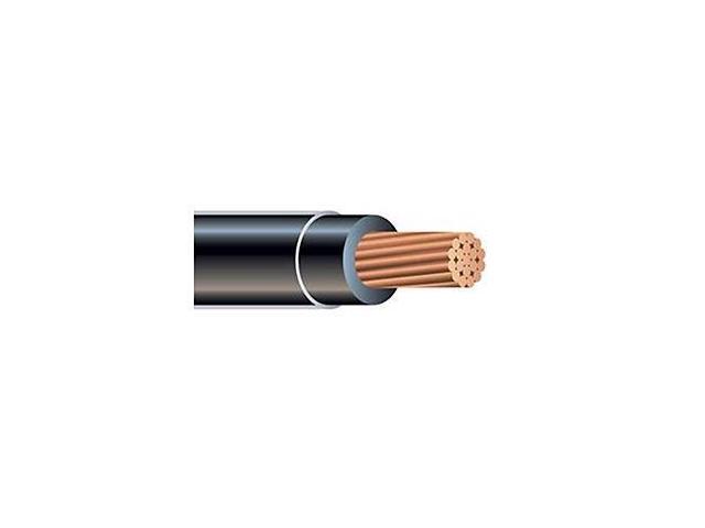 2 AWG 19-Stranded THHN Black Copper Building Wire (50ft Cut)