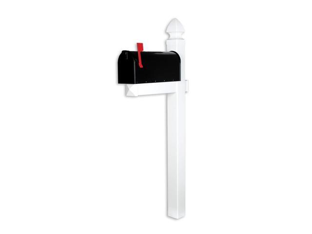 The Richmond Vinyl/PVC Mailbox Post No Dig System - White (Includes Mailbox)