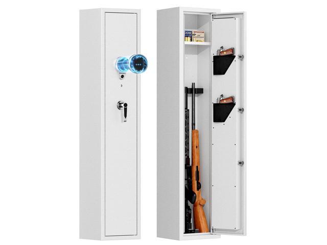3-4 Gun Safe for Rifles And Pistols Electronic Lock, Quick Access Gun Safe, Rifle Safe with Removable Shelf, Alarm System, Gun Cabinet for Bedroom...