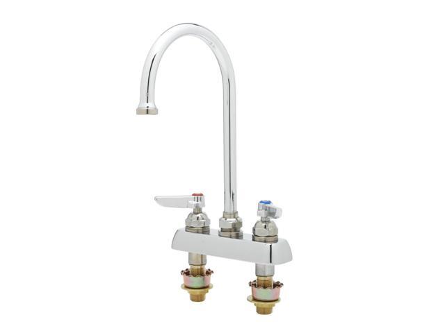 B-1141-XS B-1141-Xs, Workboard Faucet, Deck Mount, 4-Inch Centers, Swivel Gooseneck, Lever Handles, 2-Inch Shanks, Chrome