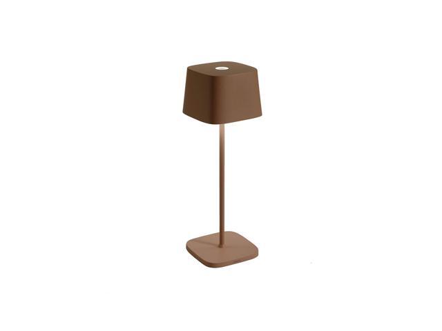 Ofelia Pro Lamp, Rechargeable Cordless Table Lamp with Touch Controls, Suitable for Indoor and Outdoor, Dimmer, 2700-3000 K, Height 12 Inches, Rust...