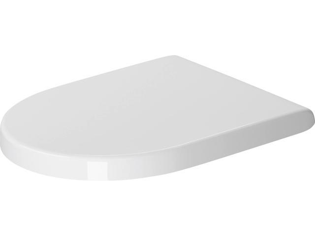 Starck 3 Toilet seat, White High Gloss, Soft-closing, Stainless Steel Hinges