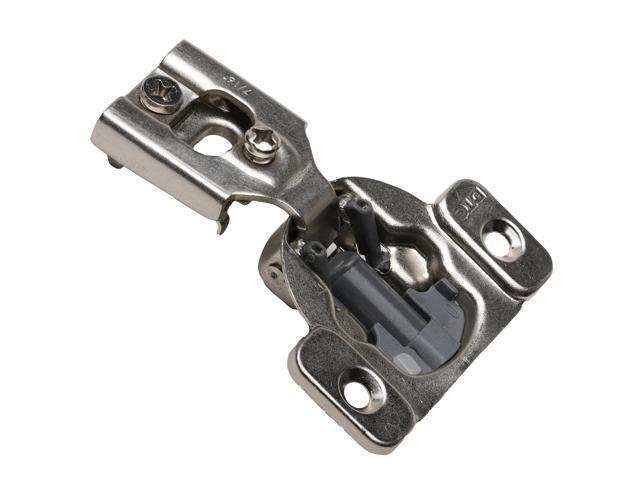 100 Pack Hardware 105-Degree Opening Angle 7/16' (11mm) Overlay Screw-On 2-Cam, 6 Way Adjustable Soft-Close Face Frame Cabinet Hinges, Nickel...
