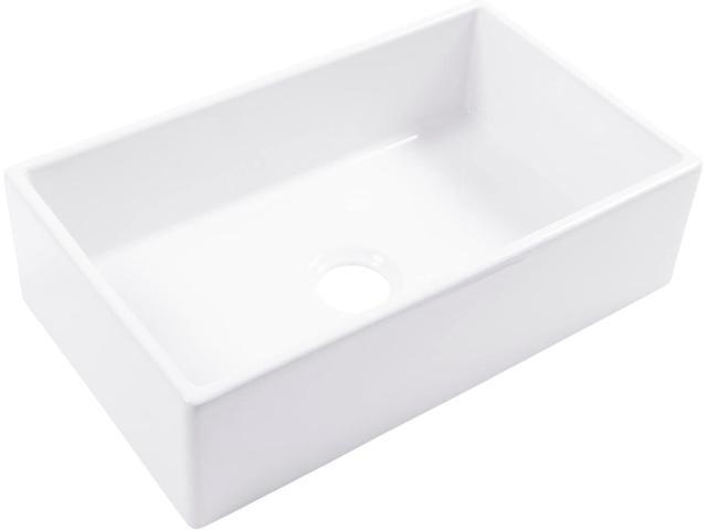 Turner Fireclay Farmhouse Apron Front Kitchen Sink, White, Handcrafted with SureFire Chip-Resistant Glaze, Everyday Promise