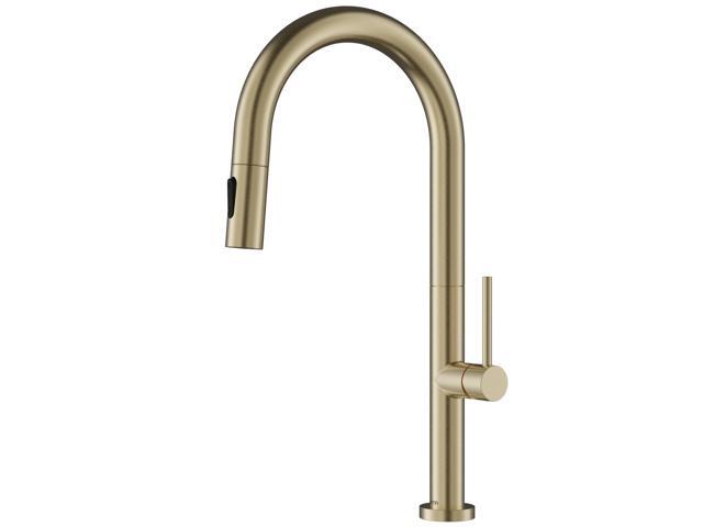 Brynford Single-Handle Pull-Down Kitchen Faucet 2-Function Spray Head, High-Arc Spout, Modern 25mm Thin Profile, Spot-Free Finish, 26½ Braided.