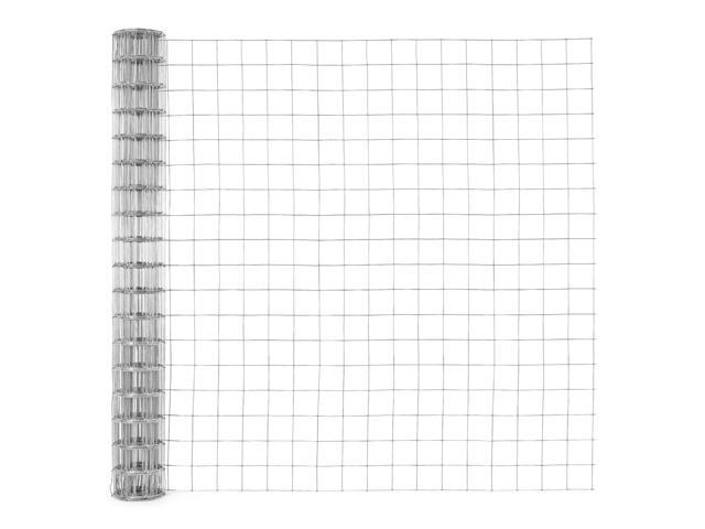 12.5 Gauge Galvanized Welded Fence Wire Roll, with 4 x 4 Square Mesh Opening, Wire Mesh Fencing Roll for Vegetables Garden Netting Chicken Coop.