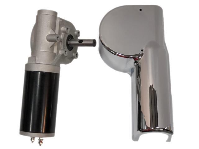 1500W/60:1-2.1 HP - Universal Replacement Dump Truck Trailer Tarp Motor w/Chrome Cover