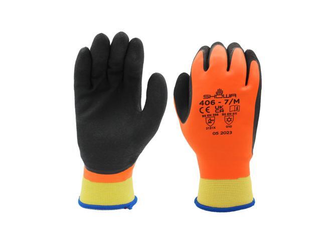 406 Full Double Coated Natural Rubber Latex Insulated General Purpose Winter Work Gloves with Nylon Blend Liner, Medium (12 Pair)