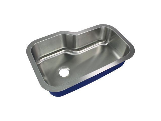MUSO33229 Meridian Undermount Single Bowl 16-Gauge Stainless Steel Kitchen Sink, 33-in x 22-in x 9-in, Brushed Finish