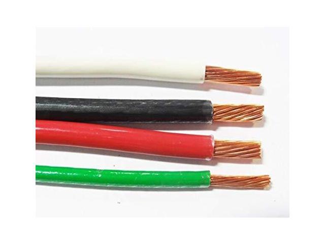 For 30' EA THHN THWN 6 AWG GAUGE BLACK WHITE RED + 8 awg GREEN STRANDED COPPER WIRE Electrical Wire & Cable