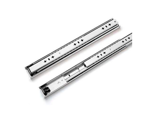 10 Pack 3-Section 100 LB Capacity Full Extension Ball Bearing Side Mount Drawer Slides (20 Inches)